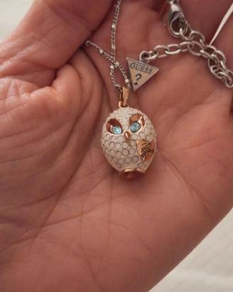 Collana Vintage Guess con ciondolo a forma di Gufe