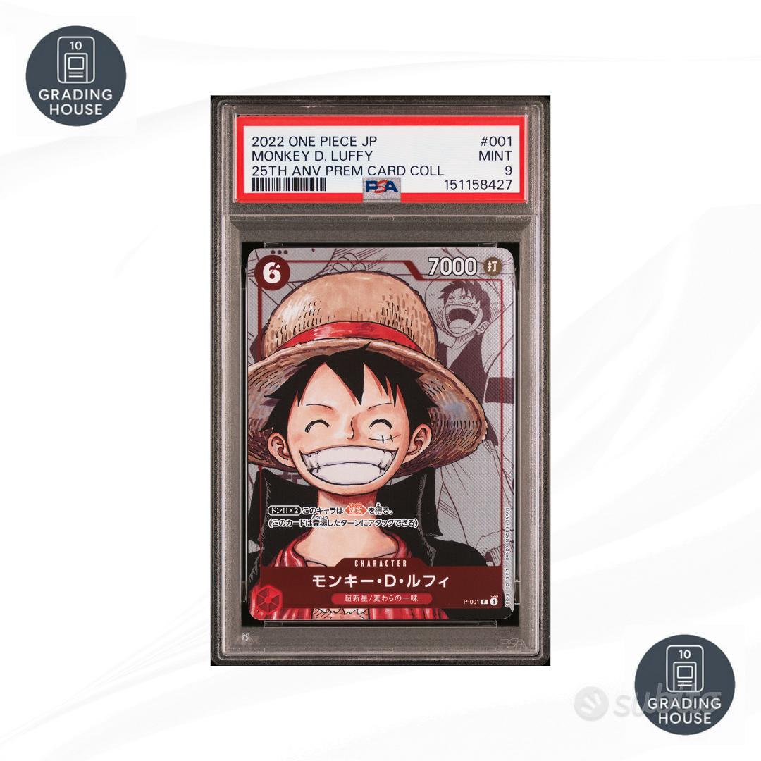 PSA 9 LUFFY P-001 25TH ANNIVERSARY PREMIUM CARD JP - Collezionismo