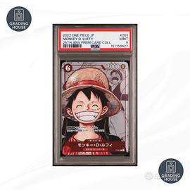 PSA9 25TH ANNIVERSARY LUFFY ルフィ PSA 9 LUFFY P-001 25TH ANNIVERSARY PREMIUM CARD JP - Collezionismo