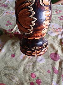 Vaso in legno da arredamento 