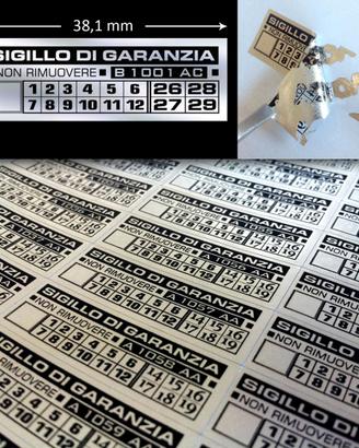 100 sigilli di garanzia e di sicurezza "void"