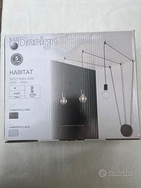 Lampadario con 3 portalampade