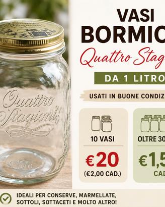100 vasi Bormioli 1 litro da 1,5 Euro cad