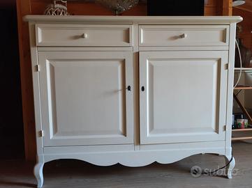 tavolo con 6 sedie e credenza  shabby chic