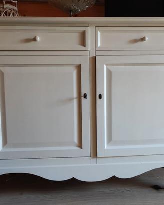 tavolo con 6 sedie e credenza  shabby chic