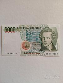 Italia - Banconota FdS da 5.000 Lire "Bellini"