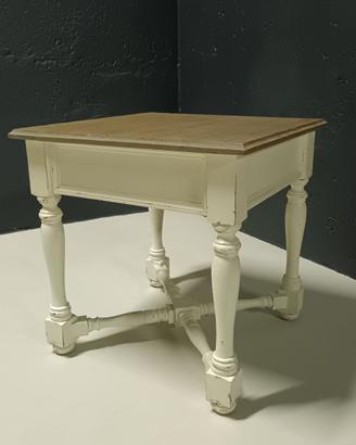 Tavolino Shabby Originale 60x60x60h Tavolo Bianco