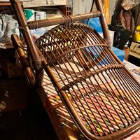 4 sedie + tavolo in vimini x giardino