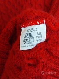 Maglione Aran irlandese 100% lana made in Irlanda 