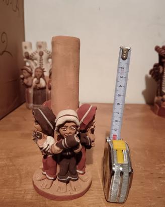 Portacandele in terracotta Peru'