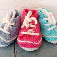 Scarpine per neonato fatte a mano stile sneakers