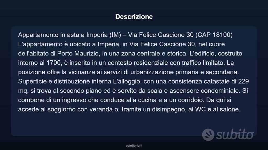 Appartamento – Imperia, Borgo Parasio, Porto Maurizio - Vista 3