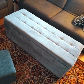 Pouf cassapanca contenitore con piedini