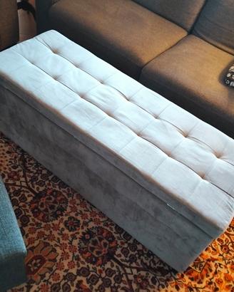 Pouf cassapanca contenitore con piedini