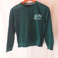 MAGLIETTA VERDE MANICHE LUNGHE UNISEX BIMBI 8-9 A