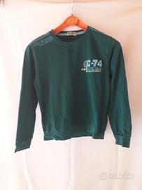 MAGLIETTA VERDE MANICHE LUNGHE UNISEX BIMBI 8-9 A