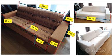 Divano letto doppia fodera lavabile