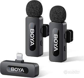 Microfoni wireless per iPhone 2 pezzi BOYA by-V2