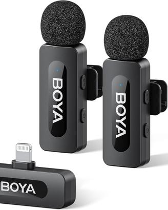 Microfoni wireless per iPhone 2 pezzi BOYA by-V2