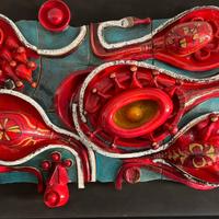 Quadro in ceramica colorata