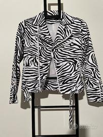 Chiodo zebrato cotone donna tgS