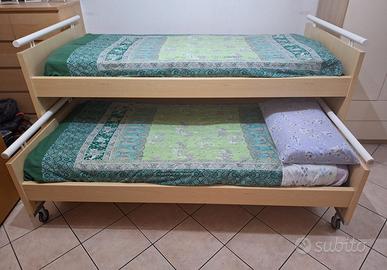 letto a castello con ruote + doghe