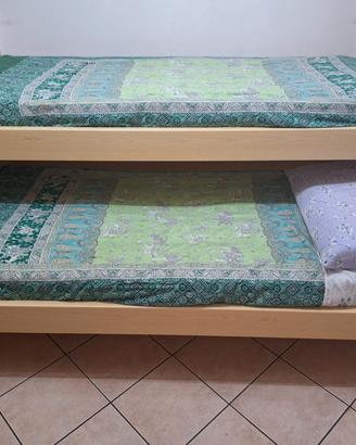 letto a castello con ruote + doghe