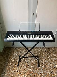 Tastiera Casio CTK 1200 con supporto e accessori