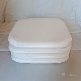 4 cuscini sfoderabili per sedia con laccetti