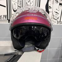 CASCO GARIBALDI DOPPIA VISIERA FUCSIA OPACO