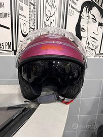 CASCO GARIBALDI DOPPIA VISIERA FUCSIA OPACO