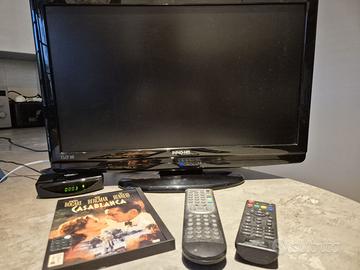 tv 24 pollici HD +decoder+lettrore dvd integrato