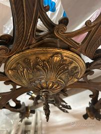 Lampadario ottone
