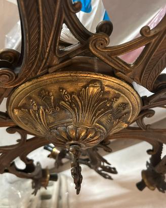 Lampadario ottone
