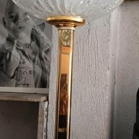 Lampada in cristallo e marmo