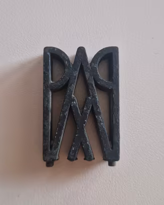 Antico Fregio Sigillo PAX Monogramma Cristo metall