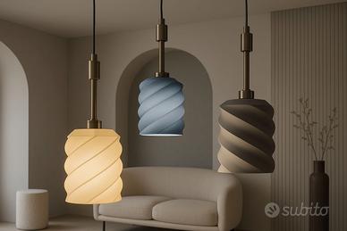 Rivestimento lampada a spirale stile moderno