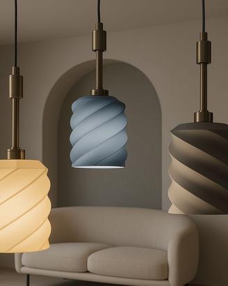Rivestimento lampada a spirale stile moderno