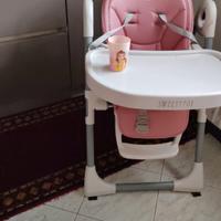 Seggiolino pappa rosa moderno 