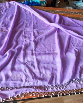 Pareo copricostume o sciarpe con stampe,perline e 