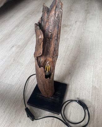 Lampada Artigianale in legno di Mare - Pezzo unico