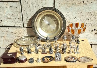 LOTTO STATUINE IN PELTRO E VARI OGGETTII.FUORIGROT