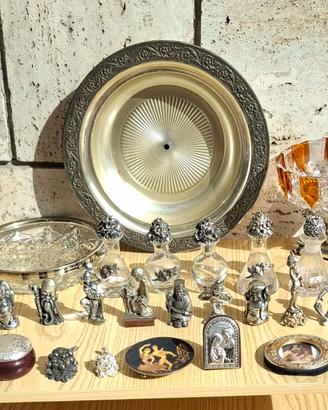 LOTTO STATUINE IN PELTRO E VARI OGGETTII.FUORIGROT