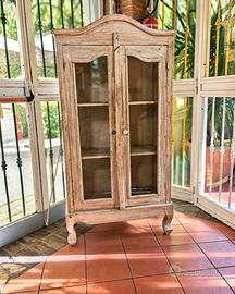 Vetrinetta in legno stile shabby chic 