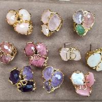 Anelli in bronzo galvanizzato con pietre naturali