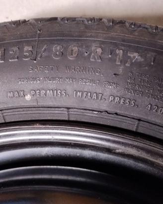 Ruotino di scorta misura 125/80 R17 99M