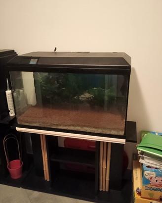 Acquario di 130 litri con mobile, misure 84x50x35,