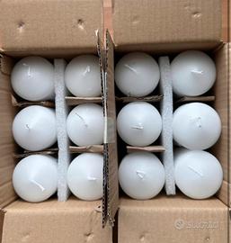 STOCK CANDELE BIANCHE 55 pezzi
