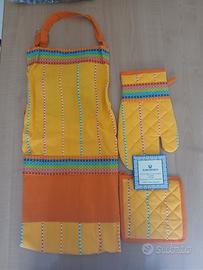 Set cucina grembiule presina e guantone