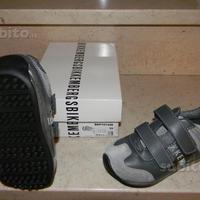 Scarpe bimbo BIKKEMBERGS pelle grigio 25 NUOVE